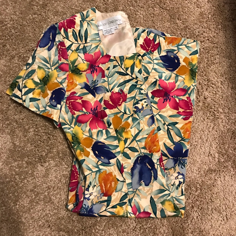 Silk Floral Dress